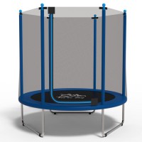 Батут FitToSky 152см с сеткой. До 80 кг. Синий