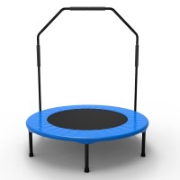 Батут складний з ручкою FitToSky 102 см для фітнесу.  До 110 кг. Синій