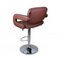 Барное кресло Vinci с регулировкой высоты, до 100 кг. Кресло визажиста. Светло-коричневое