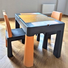 Детский стол и стулья TEGA Multifun Teggi (TI-011-172) Графіто-гірчичний