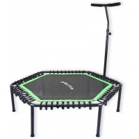 Батут для фитнеса Just Fun Fitness 135 см., регулируемая ручка. Зеленый 