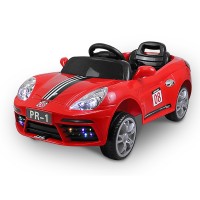 Дитяча машина на акумуляторі Just Drive Рогѕсне-1. Два мотори по 20 Вт, MP3, 6 км/ч. Червоний