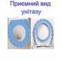 Чехол на унитаз, мягкий, теплый. Чехол на крышку унитаза (NU-3030B). Голубой 30х30х1 см.