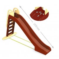 Детская пластиковая горка (Коричнево-бежевая), спуск 243 см. Долони