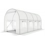 Садовая теплица 10 м2 (4 х 2,5 х 2 м) с армированной пленкой UV-4, с окнами, Белая (Польша)