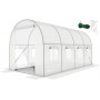Садовая теплица 10 м2 (4 х 2,5 х 2 м) с армированной пленкой UV-4, с окнами, Белая (Польша)