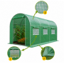 Теплица садовая Primaveo 7 м2 (3,5 × 2 × 2 м) 6 окон, армированная пленка UV-4, оцинкованный каркас 19 мм (Зеленая)