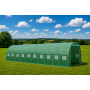 Теплица садовая усиленная Primaveo 36 м2 (12 × 3 × 2 м) 20 окон, армированная пленка UV-4, оцинкованный каркас 25 мм (Зеленая)