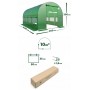 Садовая теплица 10 м² (4 x 2,5 х 2 м) Зеленая (Польша)
